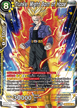 DBS Supreme Rivalry BT13-101 Trunks, Might Born of Hope (SR)