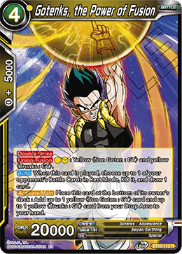 DBS Rise of the Unison Warrior BT10-112 Gotenks, the Power of Fusion Foil