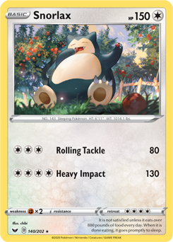 SWSH Sword and Shield 140/202 Snorlax