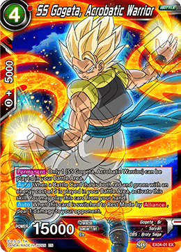 DBS Expansion Set 04: Unity of Saiyans EX04-01 SS Gogeta, Acrobatic Warrior Foil