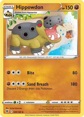 SWSH Astral Radiance 080/189 Hippowdon
