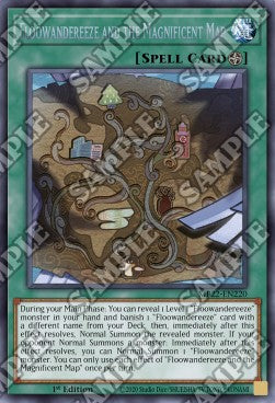 Yu-Gi-Oh! 2022 Tin of the Pharaoh's Gods Mega Pack MP22-EN220 Floowandereeze and the Magnificent Map Prismatic Secret Rare