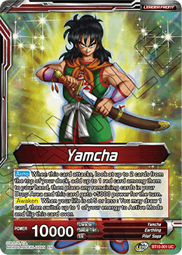 DBS Rise of the Unison Warrior BT10-001 Yamcha / Yamcha, Supersonic Striker (Leader)