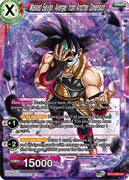 DBS Supreme Rivalry BT13-003 Masked Saiyan, Avenger from Another Dimension Foil