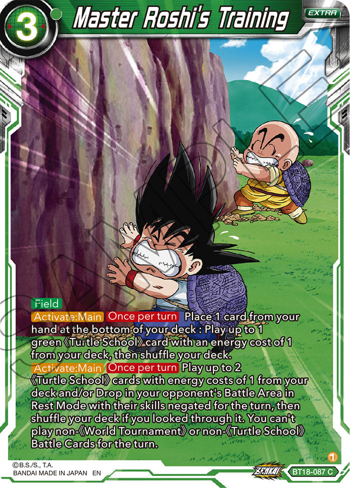 DBS Dawn of the Z-Legends BT18-087 Master Roshi's Training