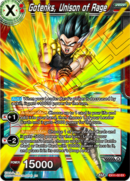 DBS Expansion Set 11: Universe 7 Unison EX11-02 Gotenks, Unison of Rage Foil