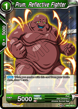 DBS Draft Box 5: Divine Multiverse DB2-086 Prum, Reflective Fighter Foil