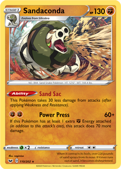 SWSH Sword and Shield 110/202 Sandaconda Reverse Holo
