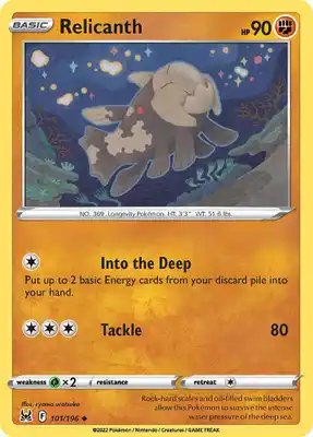 SWSH Lost Origin 101/196 Relicanth Reverse Holo