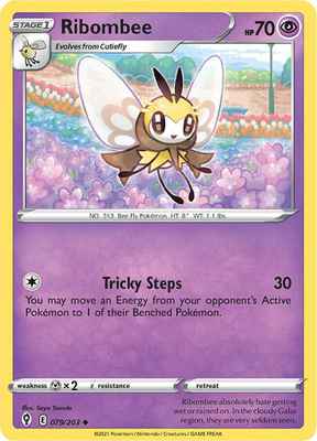 SWSH Evolving Skies 079/203 Ribombee Reverse Holo