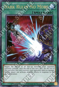 Yu-Gi-Oh! 2022 Tin of the Pharaoh's Gods Mega Pack MP22-EN262 Dark Ruler No More Ultra Rare