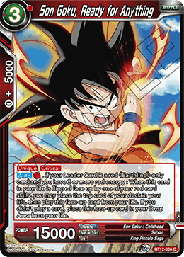 DBS Vicious Rejuvenation BT12-006 Son Goku, Ready for Anything Foil