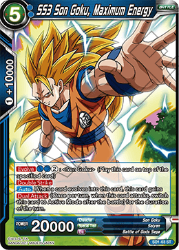 DBS Series 1 Starter The Awakening SD1-003 SS3 Son Goku, Maximum Energy