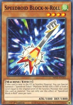 Yu-Gi-Oh! 2021 Tin of Ancient Battles Mega Pack MP21-EN161 Speedroid Block-n-Roll