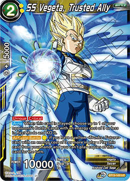 DBS Supreme Rivalry BT13-100 SS Vegeta, Trusted Ally Foil