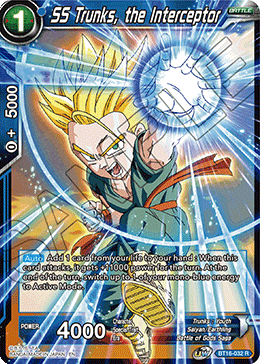 DBS Realm of the Gods BT16-032 SS Trunks, the Interceptor Foil