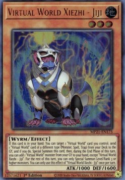 Yu-Gi-Oh! 2021 Tin of Ancient Battles Mega Pack MP21-EN175 Virtual World Xiezhi - Jiji Ultra Rare