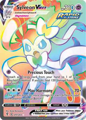 SWSH Evolving Skies 211/203 Sylveon Vmax Rainbow Rare