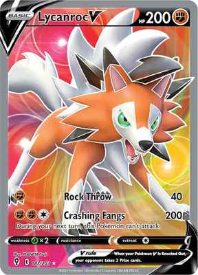SWSH Evolving Skies 187/203 Lycanroc V Full Art
