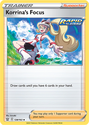 SWSH Battle Styles 128/163 Korrina's Focus Reverse Holo