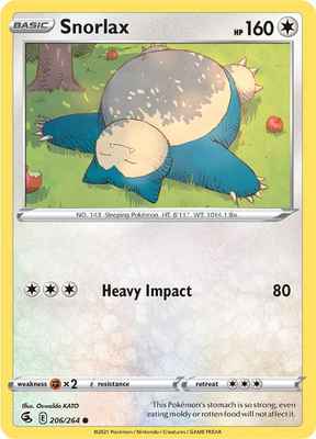 SWSH Fusion Strike 206/264 Snorlax