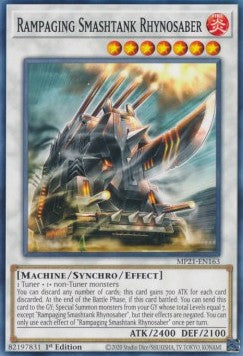Yu-Gi-Oh! 2021 Tin of Ancient Battles Mega Pack MP21-EN163 Rampaging Smashtank Rhynosaber