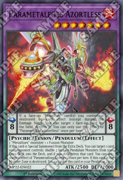 Yu-Gi-Oh! 2022 Tin of the Pharaoh's Gods Mega Pack MP22-EN022 Parametalfoes Azortless