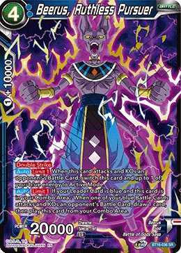 DBS Realm of the Gods BT16-036 Beerus, Ruthless Pursuer SR