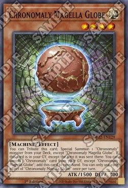 Yu-Gi-Oh! 2022 Tin of the Pharaoh's Gods Mega Pack MP22-EN129 Chronomaly Magella Globe