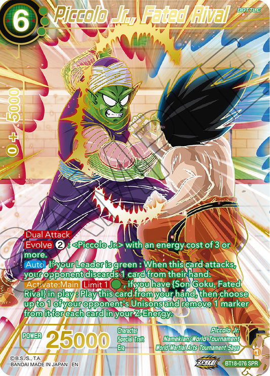 DBS Dawn of the Z-Legends BT18-076 Piccolo Jr. Fated Rival SPR