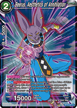 DBS Realm of the Gods BT16-037 Beerus, Aesthetics of Annihilation