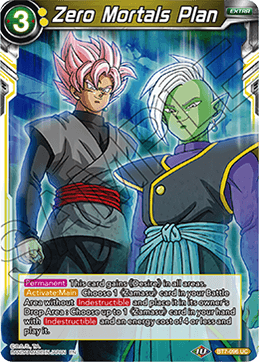 DBS Assault of the Saiyans BT7-096 Zero Mortals Plan Foil