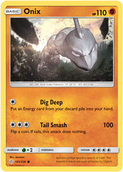 SM Cosmic Eclipse 105/236 Onix Reverse Holo