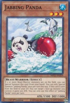 Yu-Gi-Oh! 2021 Tin of Ancient Battles Mega Pack MP21-EN219 Jabbing Panda