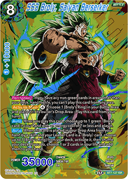 DBS Assault of the Saiyans BT7-127 SS3 Broly, Saiyan Berserker (ISR)