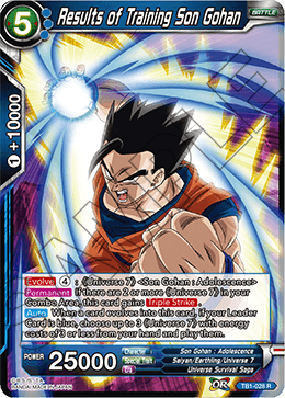 DBS The Tournament of Power TB1-028 Results of Training Son Gohan Foil