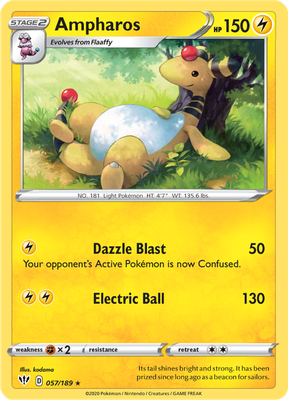 SWSH Darkness Ablaze 057/189 Ampharos