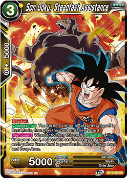 DBS Saiyan Showdown BT15-096 Son Goku, Steadfast Assistance SR