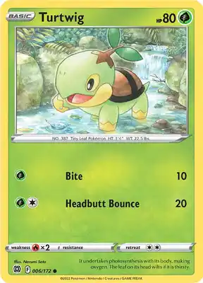 SWSH Brilliant Stars 006/172 Turtwig Reverse Holo