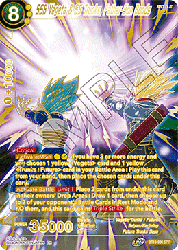 DBS Realm of the Gods BT16-080 SSB Vegeta & SS Trunks, Father-Son Bonds SPR