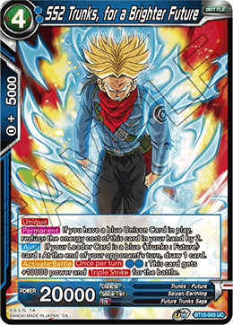 DBS Rise of the Unison Warrior BT10-043 SS2 Trunks, for a Brighter Future Foil