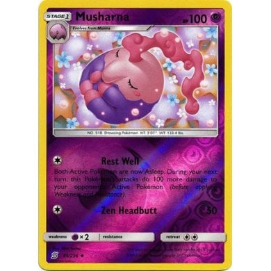 SM Unified Minds 089/236 Musharna Reverse Holo
