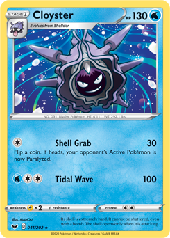 SWSH Sword and Shield 041/202 Cloyster Reverse Holo