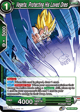 DBS Draft Box 6: Giant's Force DB3-059 Vegeta, Protecting His Loved Ones