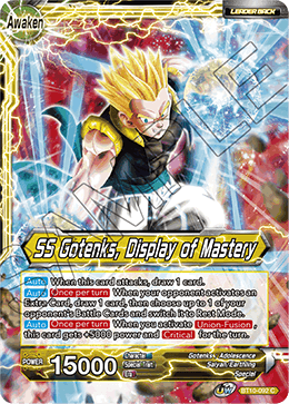 DBS Rise of the Unison Warrior BT10-092 Gotenks / SS Gotenks, Display of Mastery (Leader)