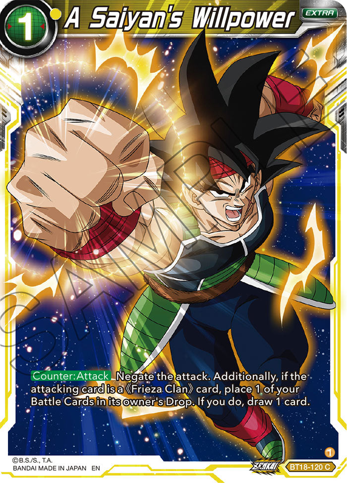 DBS Dawn of the Z-Legends BT18-120 A Saiyan's Willpower