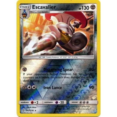 SM Unified Minds 142/236 Escavalier Reverse Holo