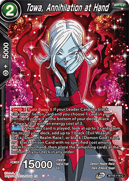 DBS Realm of the Gods BT16-116 Towa, Annihilation at Hand