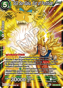 DBS Draft Box 6: Giant's Force DB3-052 SS3 Son Goku, Fist of Fortitude (SR)
