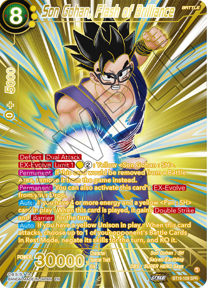 DBS Dawn of the Z-Legends BT18-109 Son Gohan, Flash of Brilliance SPR